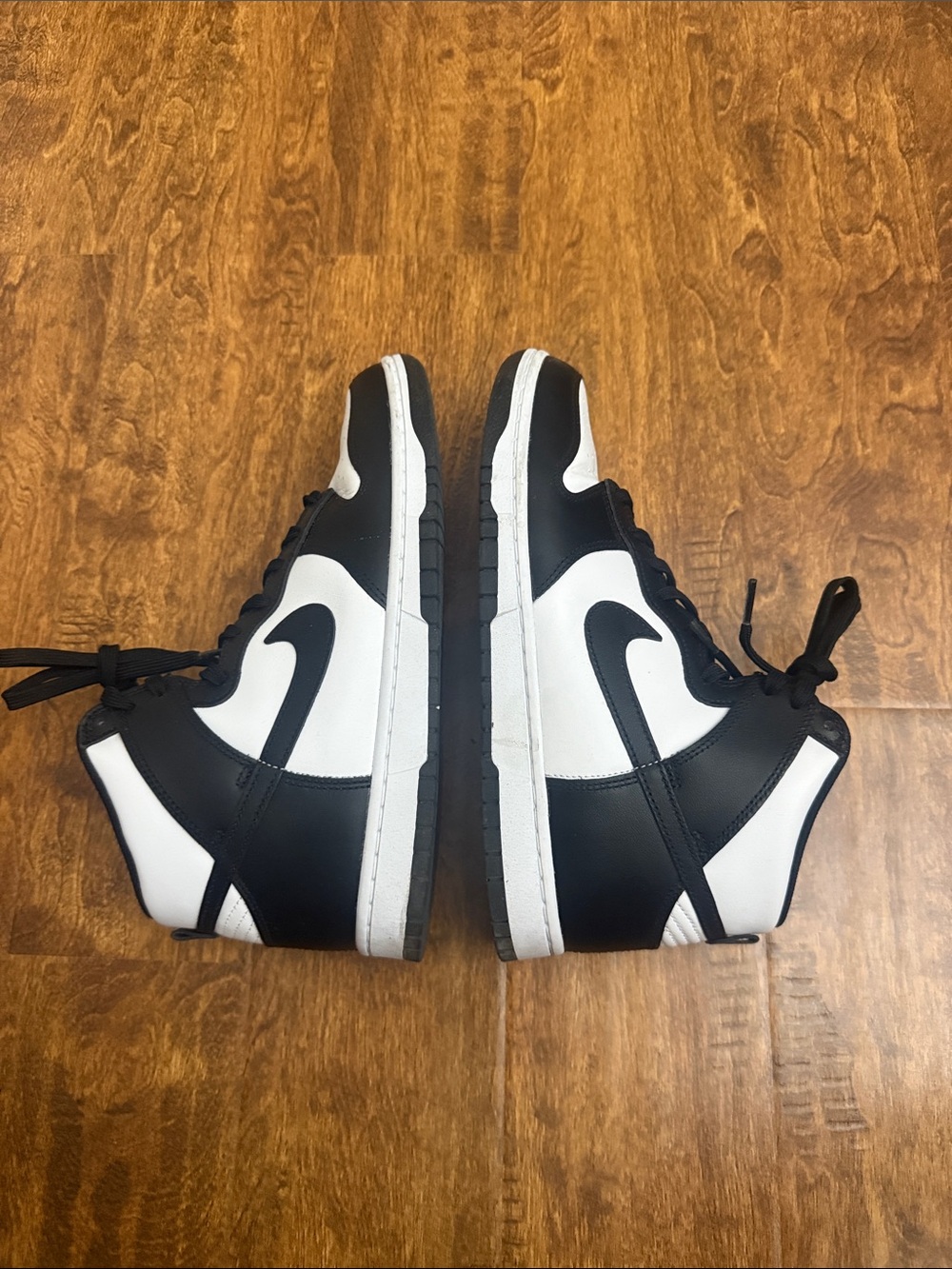 Nike Black and White High-Top Sneakers - Picture 8 of 14